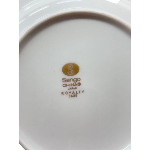 Sango Royalty Pattern White Gold Trim Rim Soup Bowl 8.5" 1970s - Picture 6 of 6